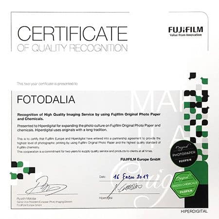 Certificado Fuji