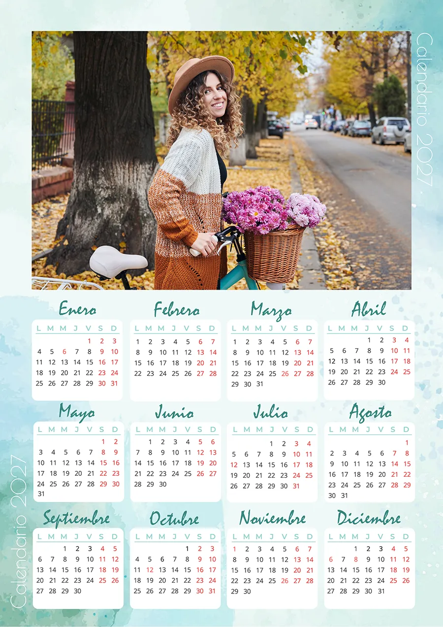 Calendario Anual A4 Verde Calendario Anual A4 Verde