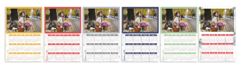 Colores Calendario Personalizado Anual