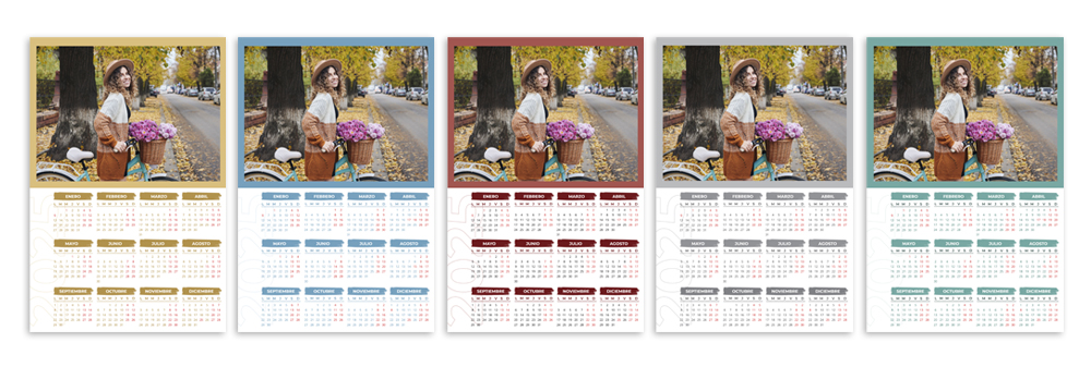 Colores Calendario Personalizado Anual