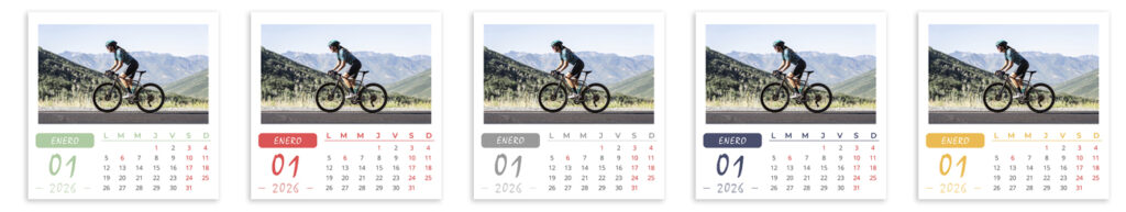 Colores Calendario Sobremesa Personalizado Mensual