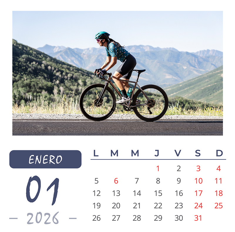 Calendario Sobremesa Azul
